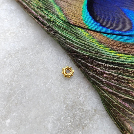18K Yellow Gold Roundel Wheel Spacer Finding Craft