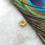 18KT Yellow Gold Wheel Gold Spacer Bead Components Jewelry Finding Craft 7mm