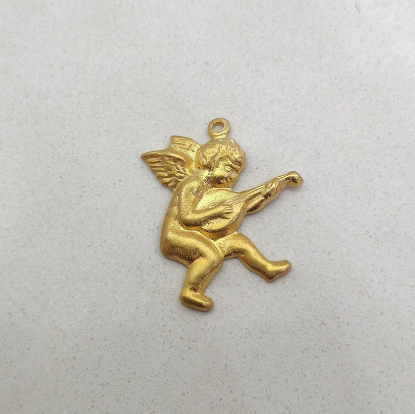 18k Gold Baby Angel Charm Baby pendant