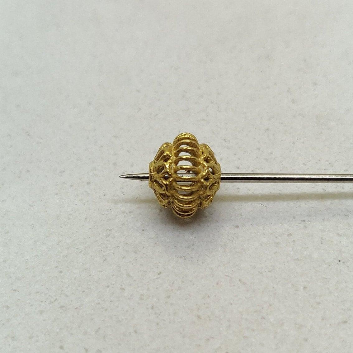 18 Karat Gold Spacer Beads Finding 6x7mm