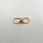 18 Carat Gold Gem Studded S-Clasp  Findings 18mm