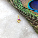 18k Solid Yellow Gold Charm DIY Pendant