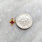 18k Solid Yellow Gold Minimalist Charm Pendant with Stone 9mm - Sar Gems