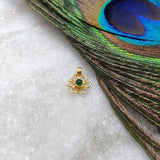 18k Yellow Gold 10mm Floral Charm Pendant - Sar Gems