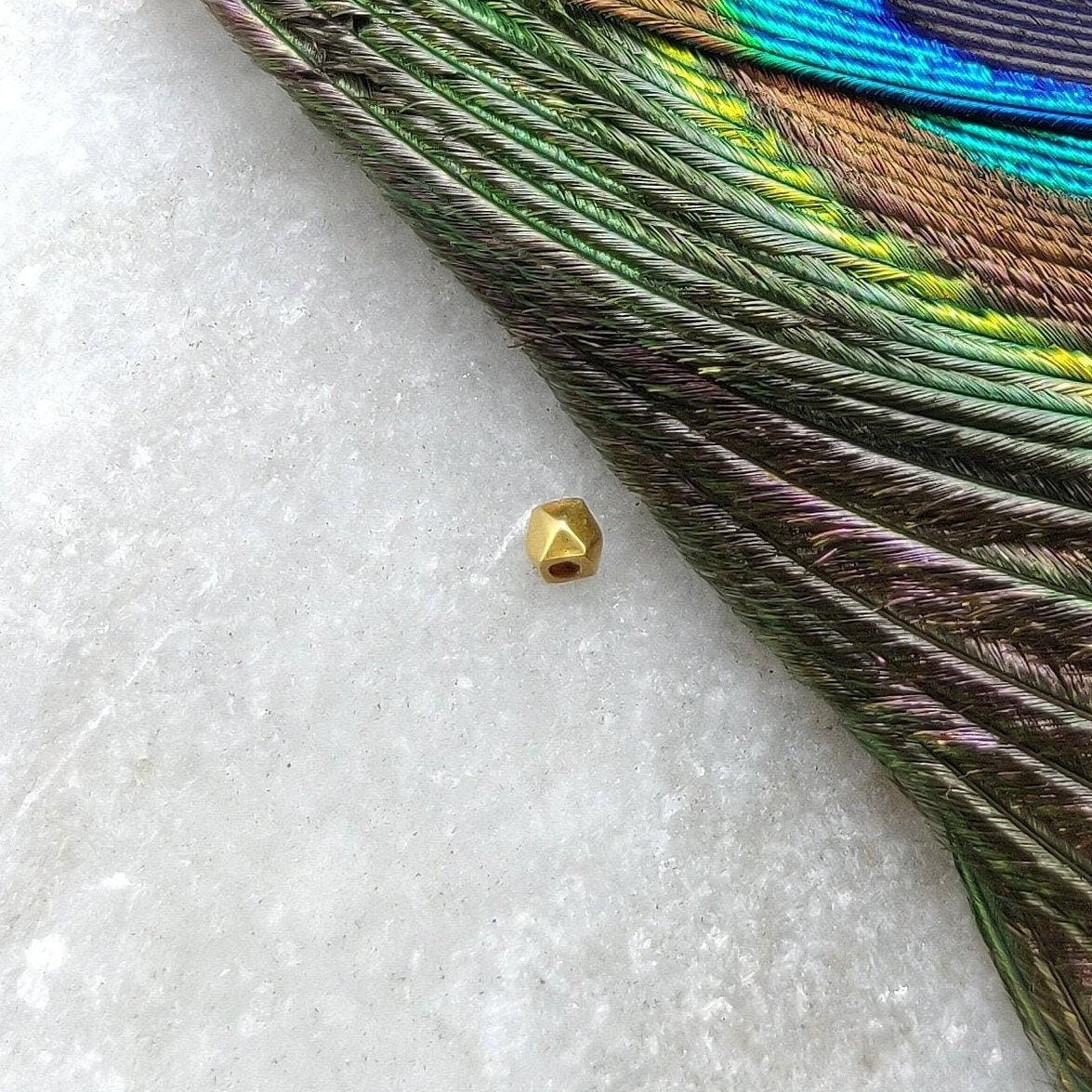 2MM 18KT Gold Bead Finding components Sold By 4Pcs