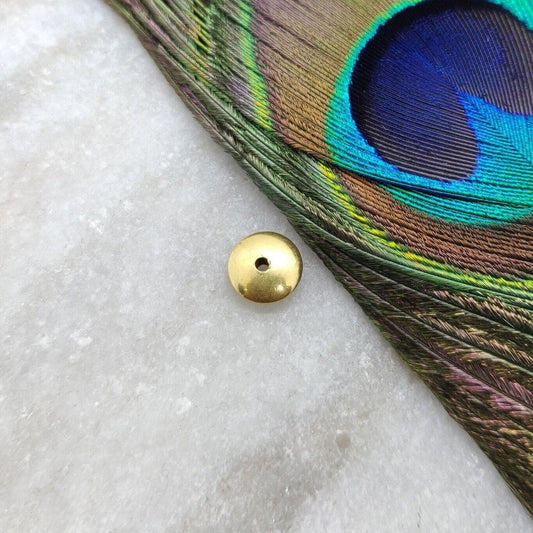 18K Solid Yellow Gold Gold Spacer Bead Components 3x8mm