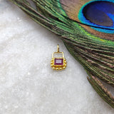 18k Solid Yellow Gold Charm Pendant 8x13mm - Sar Gems