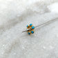 18 Karat Gold Turquoise Flower Spacer Bead