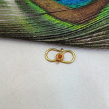 18KT Gold Coral S-Clasp Finding 16mm: Natural Gemstone