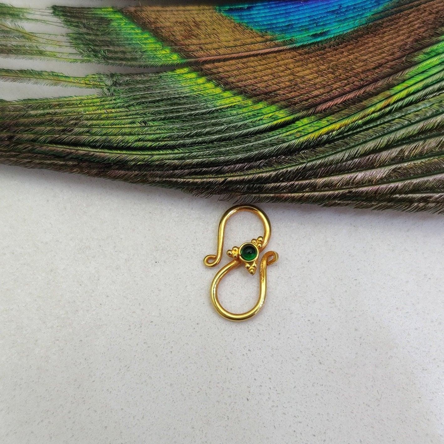 16X9mm 18KT Gold S-Clasp Closure for Jewelry Finding