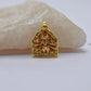 18k Solid Yellow Gold Indian Goddess Durga Pendant