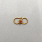 18KT Gold Coral S-Clasp Finding 16mm: Natural Gemstone