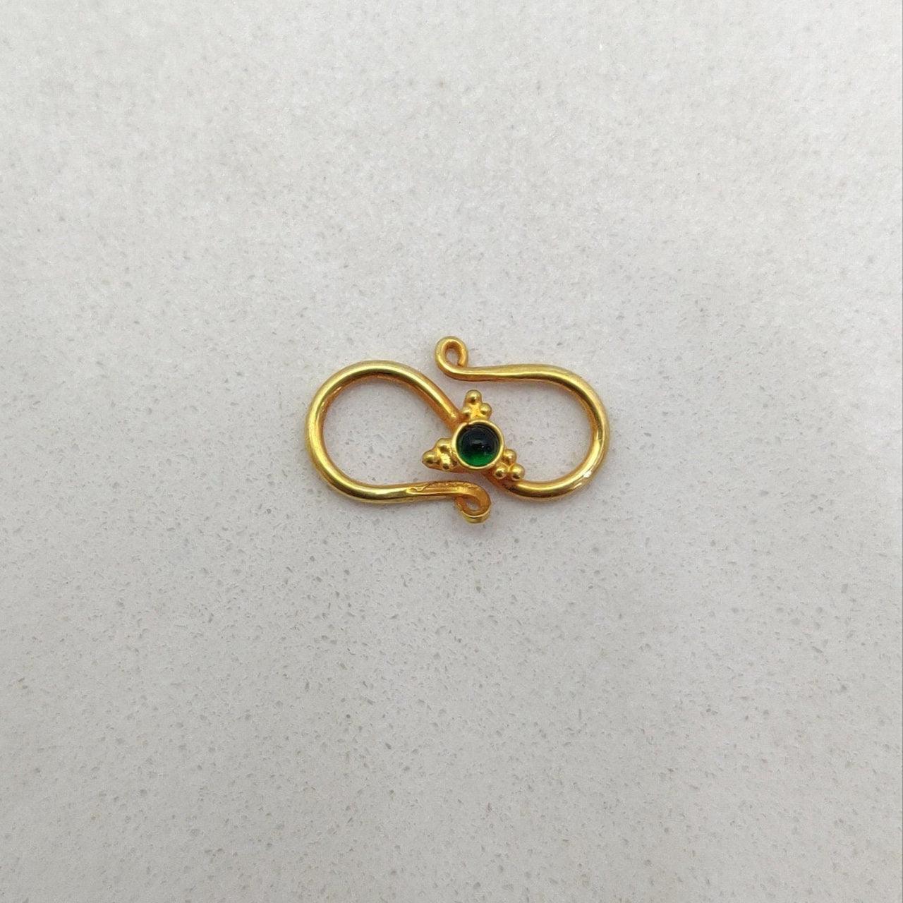 16X9mm 18KT Gold S-Clasp Closure for Jewelry Finding