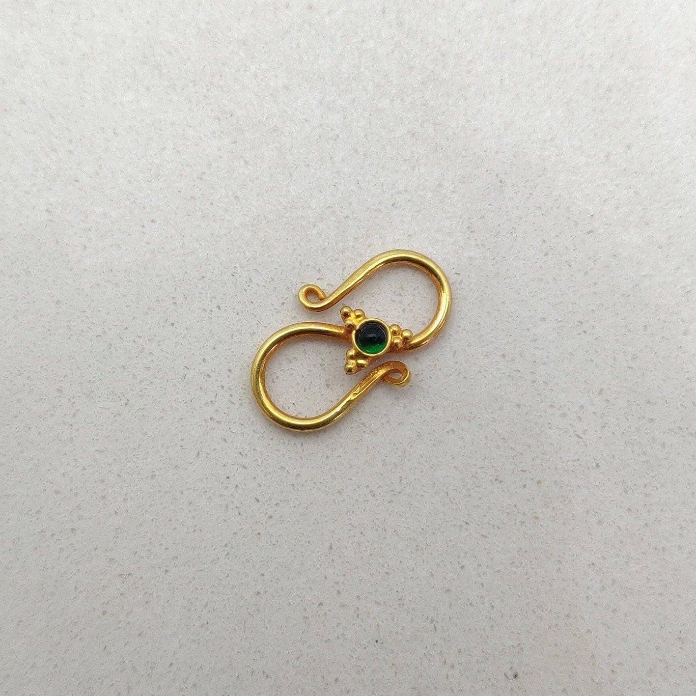16X9mm 18KT Gold S-Clasp Closure for Jewelry Finding