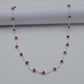 Sterling Silver Ruby Beaded Chain Necklace - Sar Gems