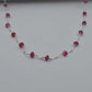 Sterling Silver Ruby Beaded Chain Necklace - Sar Gems