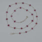 Sterling Silver Ruby Beaded Chain Necklace - Sar Gems