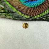 18K Yellow Gold-Plated Floral Bead Cap Making DIY Craft Supplies for Elegant Jewelry Designs