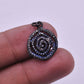 925 Sterling Silver Pave Diamond Spiral Pendant