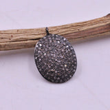 925 Sterling Silver Pave Diamond Pendant - SAR Gems