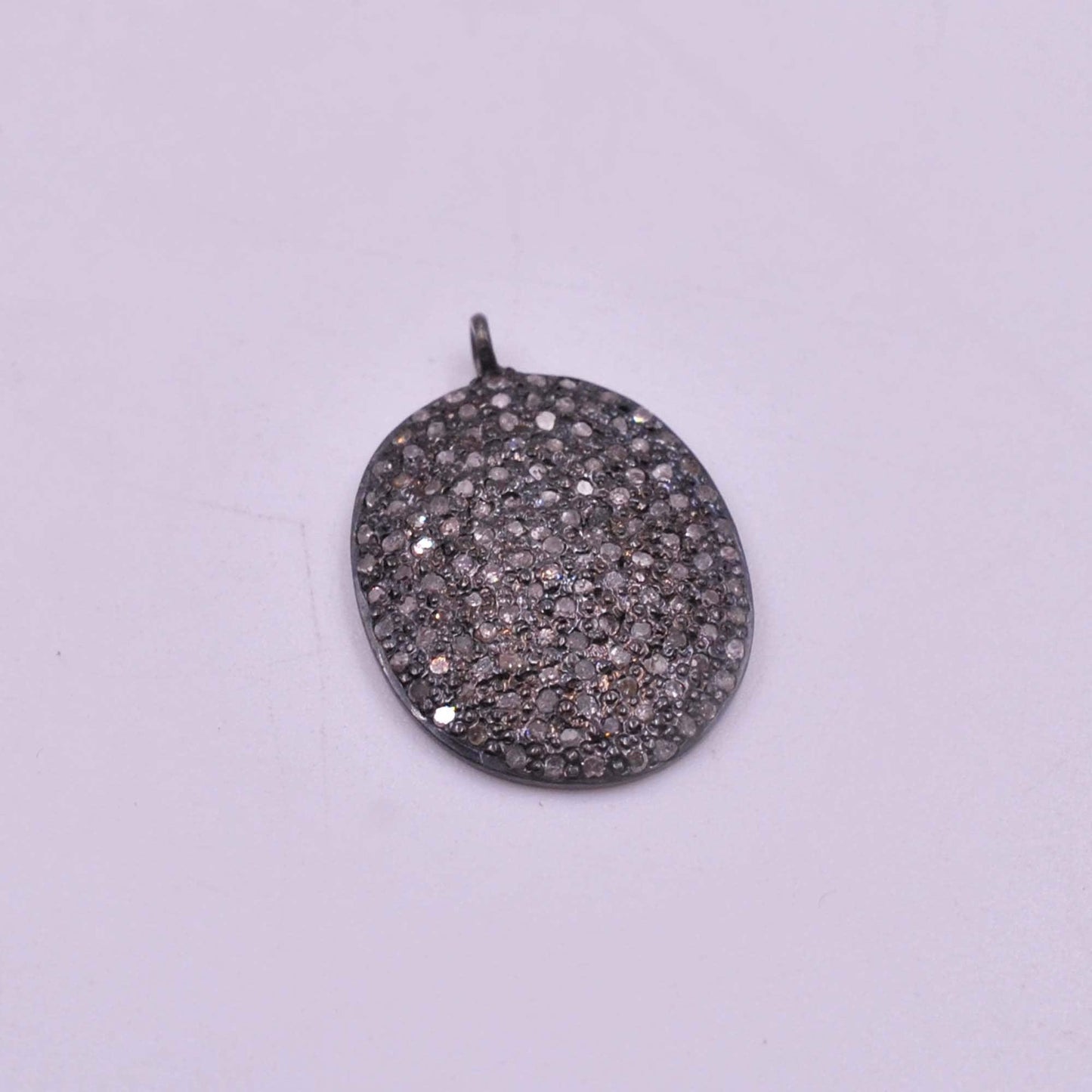 925 Sterling Silver Pave Diamond Pendant - SAR Gems