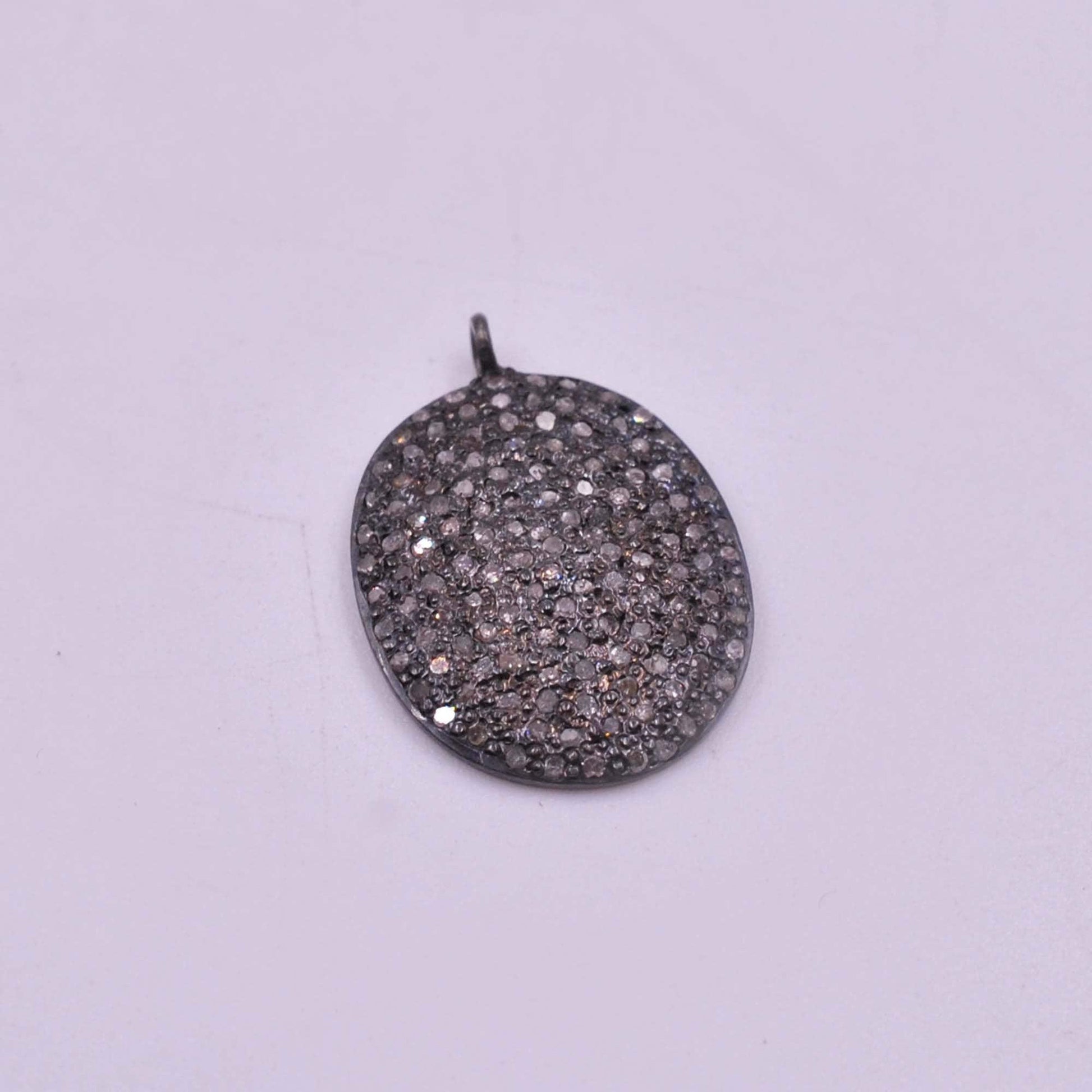 925 Sterling Silver Pave Diamond Pendant - SAR Gems