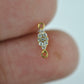 Marquise 14k Gold Charm Connector Jewelry Component Findings - SAR Gems