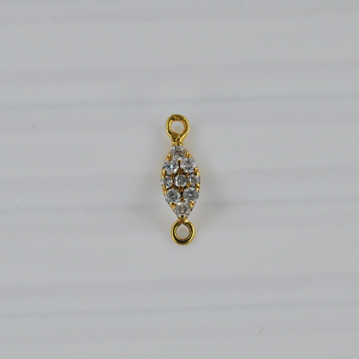 Marquise 14k Gold Charm Connector Jewelry Component Findings - SAR Gems