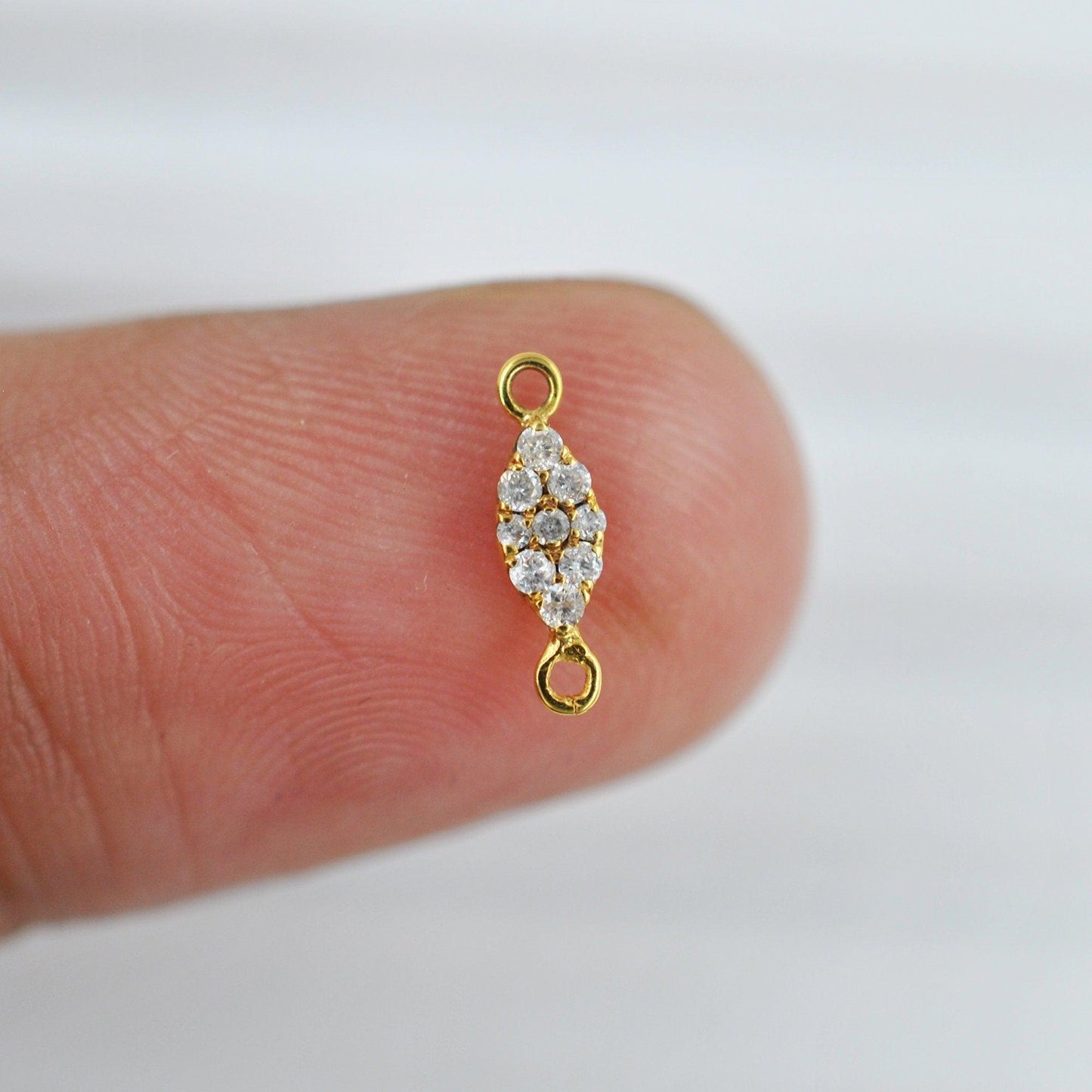 Marquise 14k Gold Charm Connector Jewelry Component Findings - SAR Gems