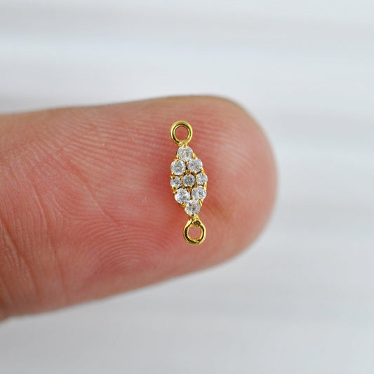 Marquise 14k Gold Charm Connector Jewelry Component Findings - SAR Gems