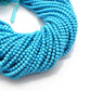Blue Turquoise Round Gemstone 3-3.5mm Beads 12.5 inch - SAR Gems