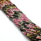 Natural Multi Tourmaline Round Faceted Gemstone Beads 13" Strand - SAR Gems