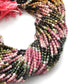 Natural Multi Tourmaline Round Faceted Gemstone Beads 13" Strand - SAR Gems
