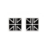 925 Sterling Silver Union Jack Silver Cufflinks - Sar Gems