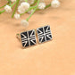 925 Sterling Silver Union Jack Silver Cufflinks - Sar Gems