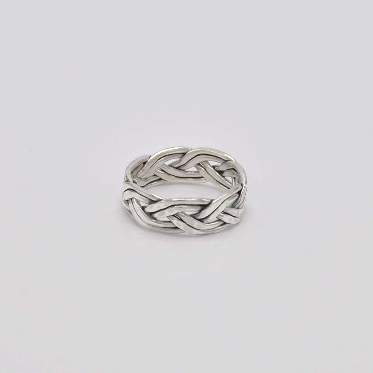 Silver Woven Ring Size 12 - SAR Gems