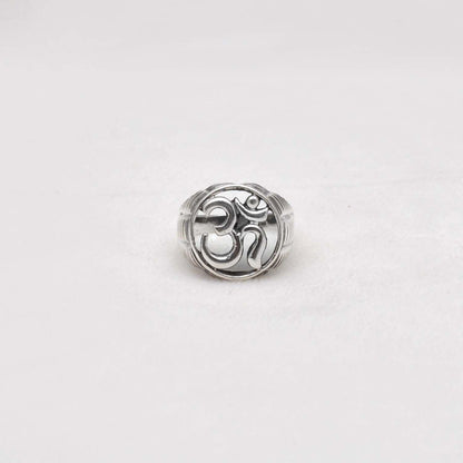 Silver Om Ring Size 10 Spiritual Jewelry - SAR Gems