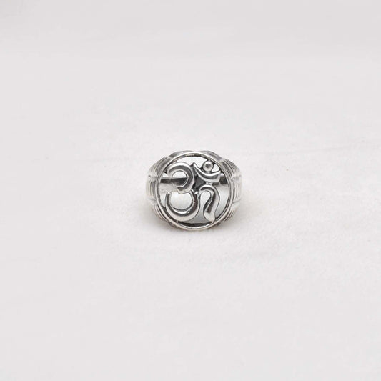 Silver Om Ring Size 10 Spiritual Jewelry - SAR Gems