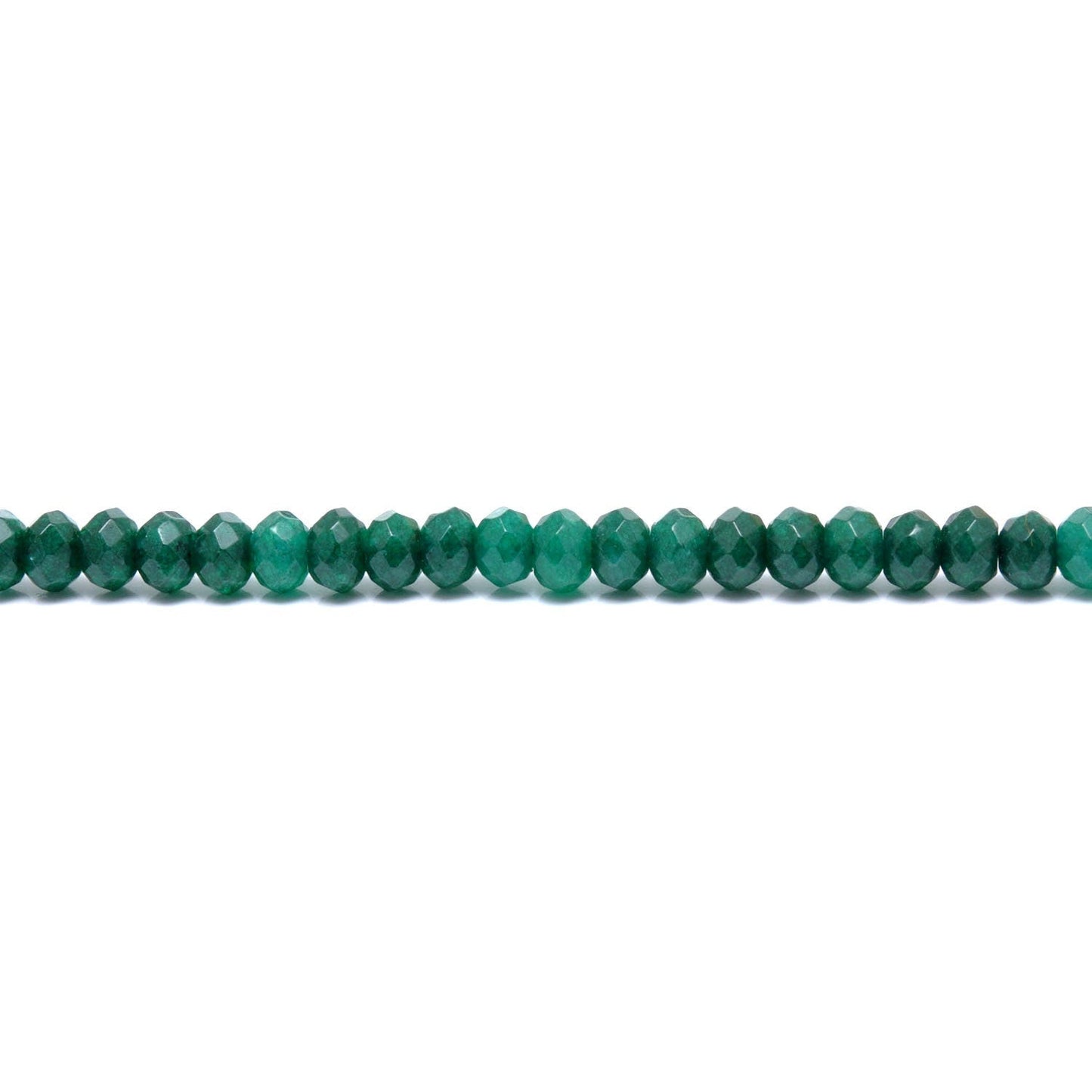 Green Quartz Faceted Rondelle Gemstone Beads 13" - SAR Gems