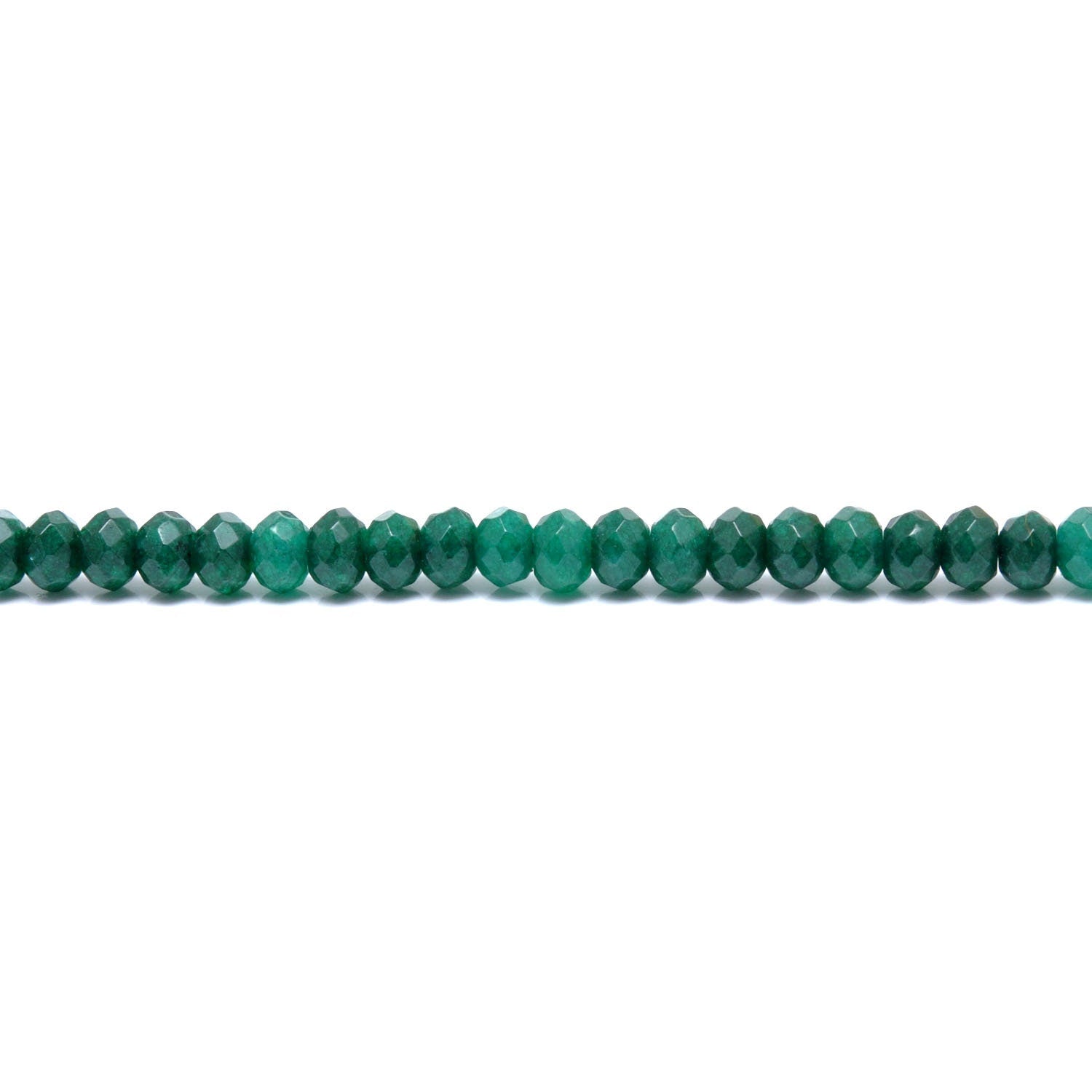 Green Quartz Faceted Rondelle Gemstone Beads 13" - SAR Gems