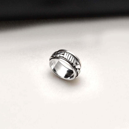 Spinner Roman numeral ring Size 8 - SAR Gems