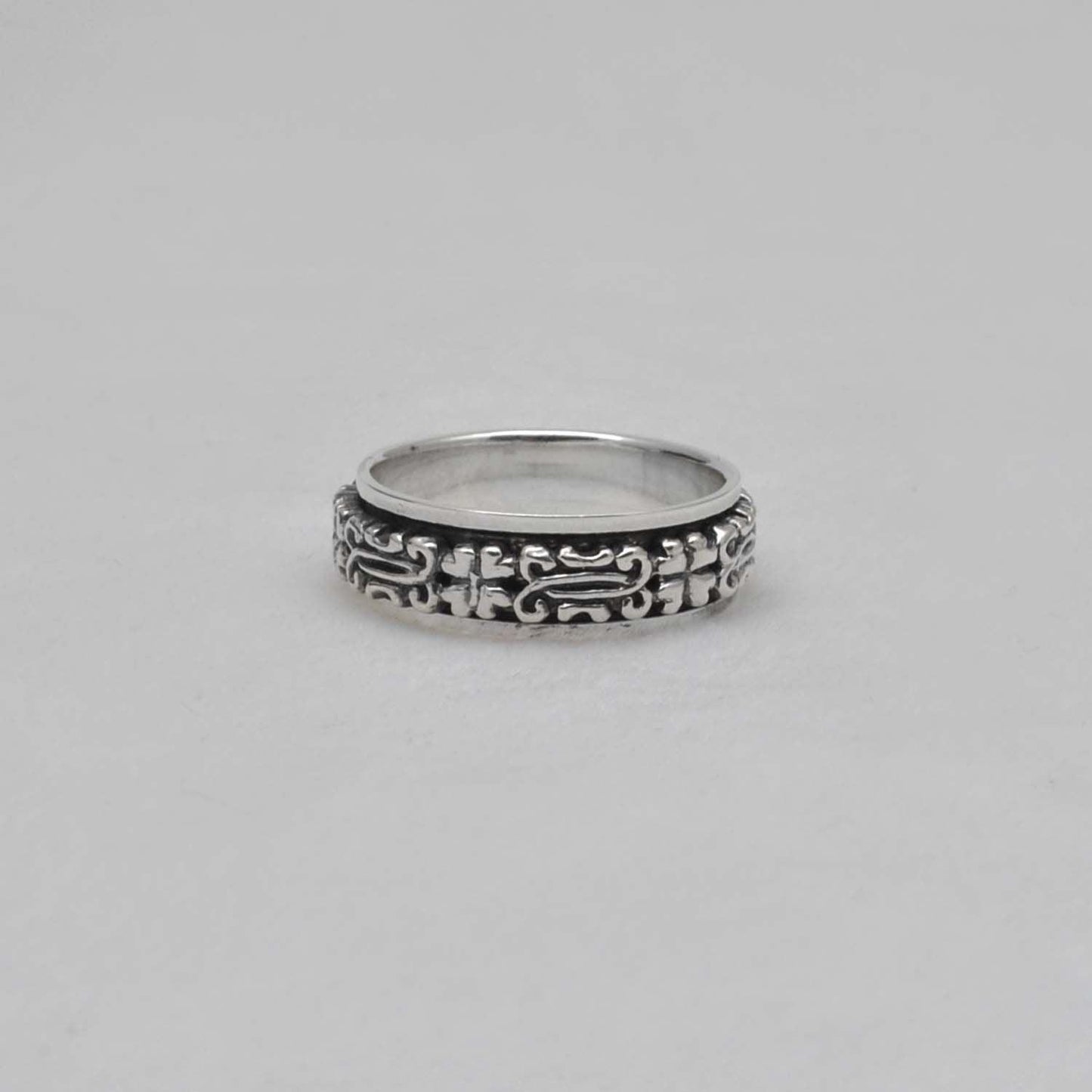 Spinner ring Sterling Silver Size 14 - SAR Gems
