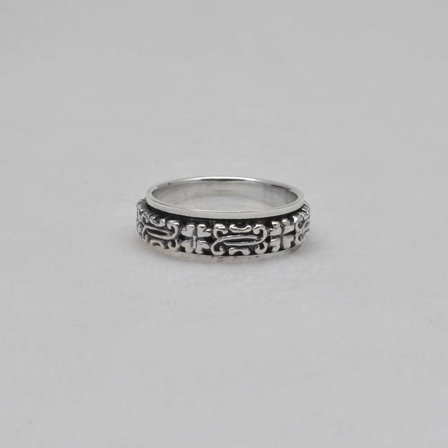 Spinner ring Sterling Silver Size 14 - SAR Gems