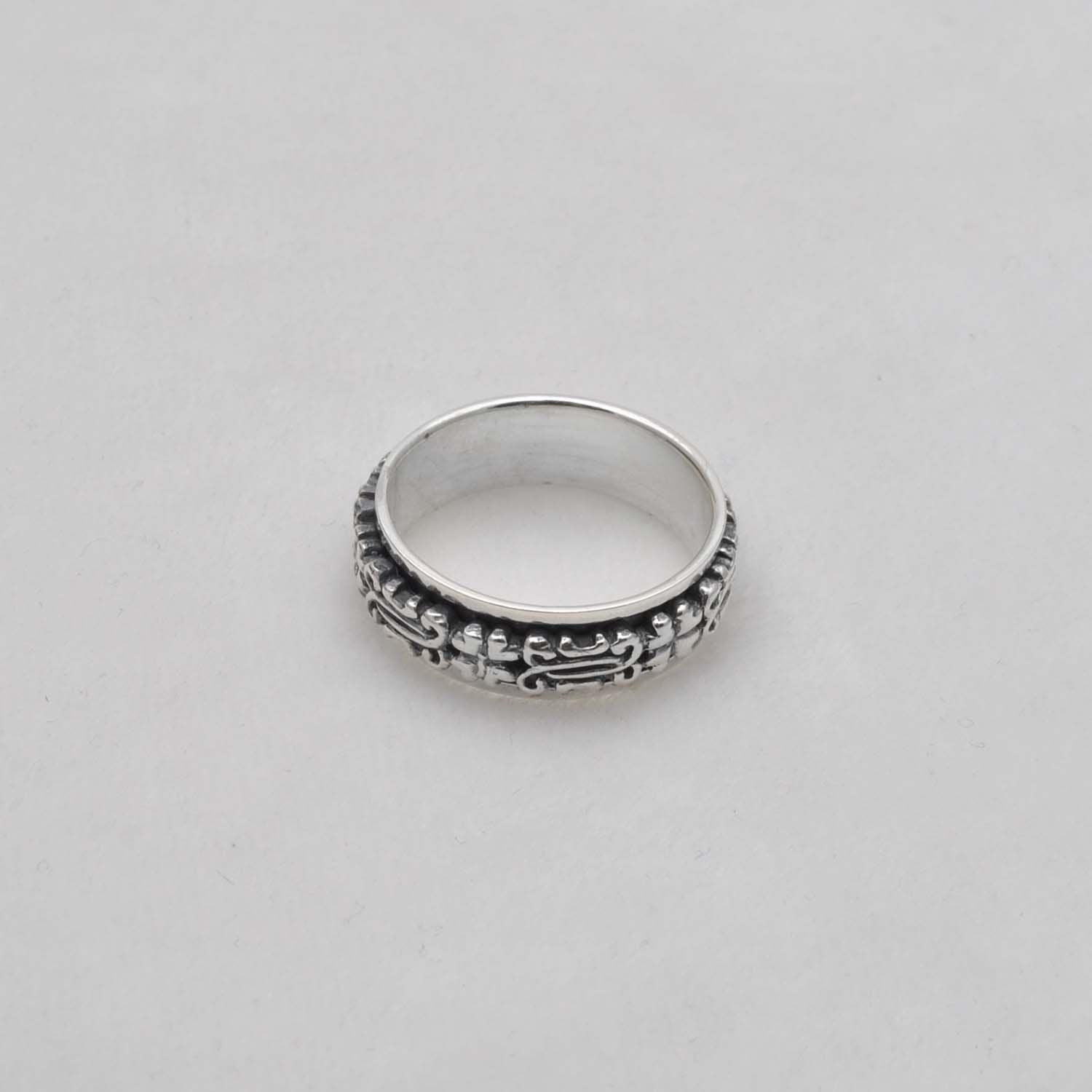 Spinner ring Sterling Silver Size 14 - SAR Gems