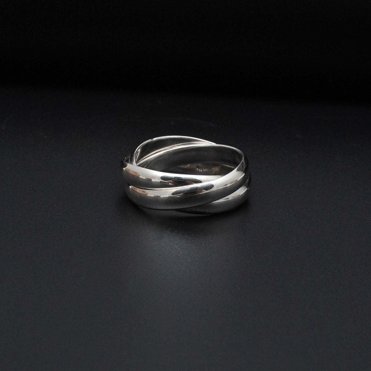925 Silver Triple interlocked Ring Size 10 - SAR Gems