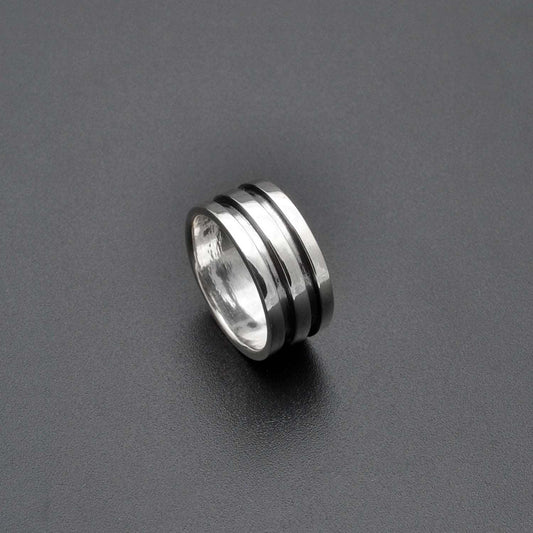 Oxidized Sterling Silver Ring Band Size 6 - SAR Gems