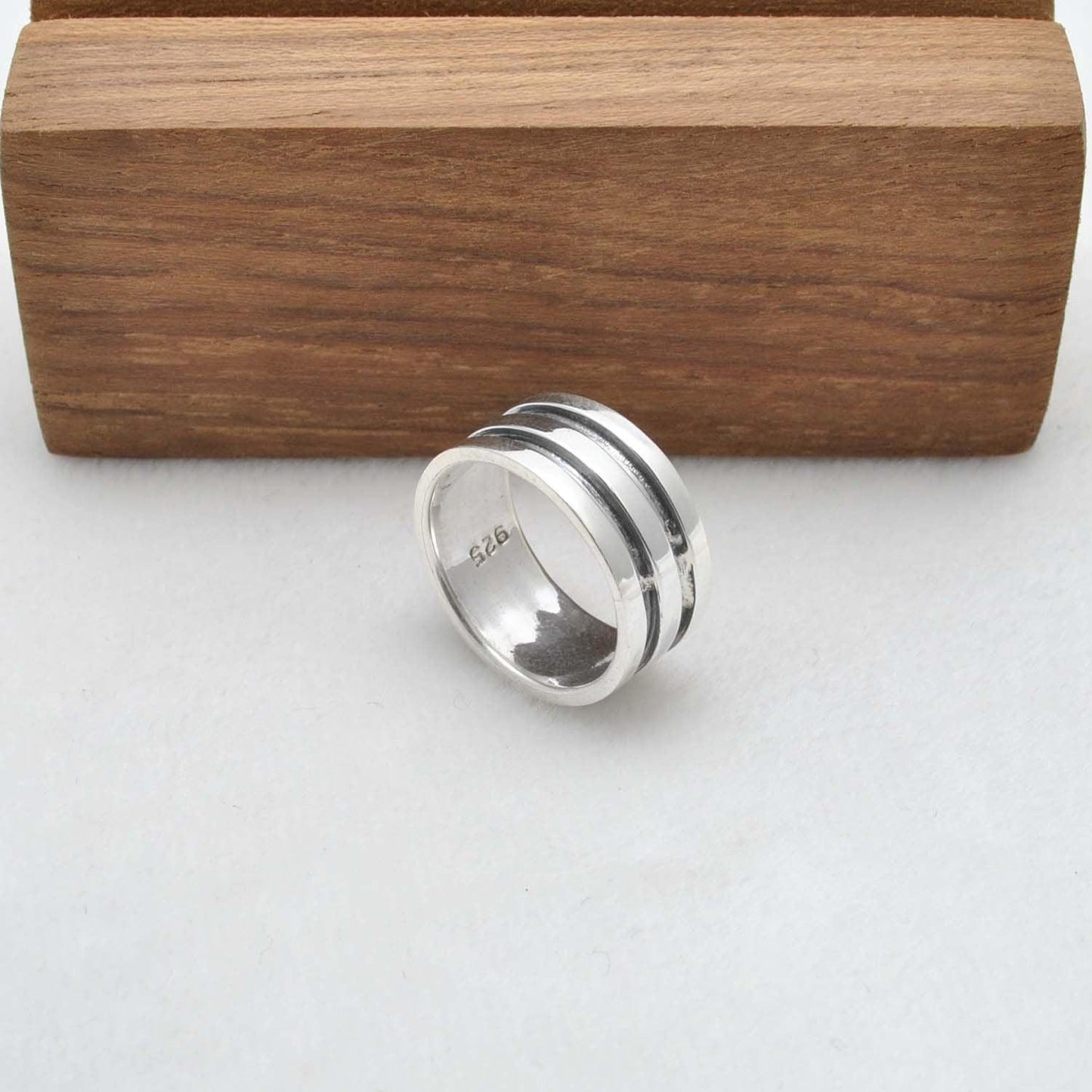 Oxidized Sterling Silver Ring Band Size 6 - SAR Gems