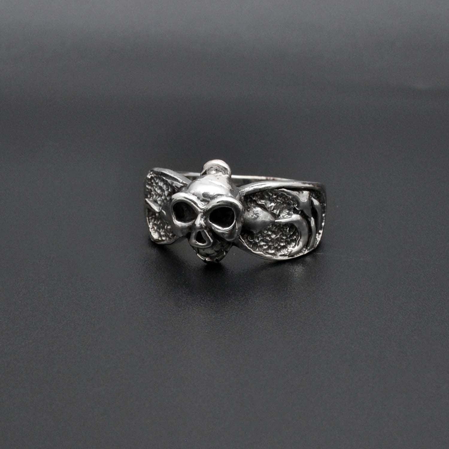 Halloween Sterling Silver Skull Ring Size 11 - SAR Gems