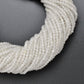 Natural White Quartz Round Faceted Gemstone Beads 15" - SAR Gems
