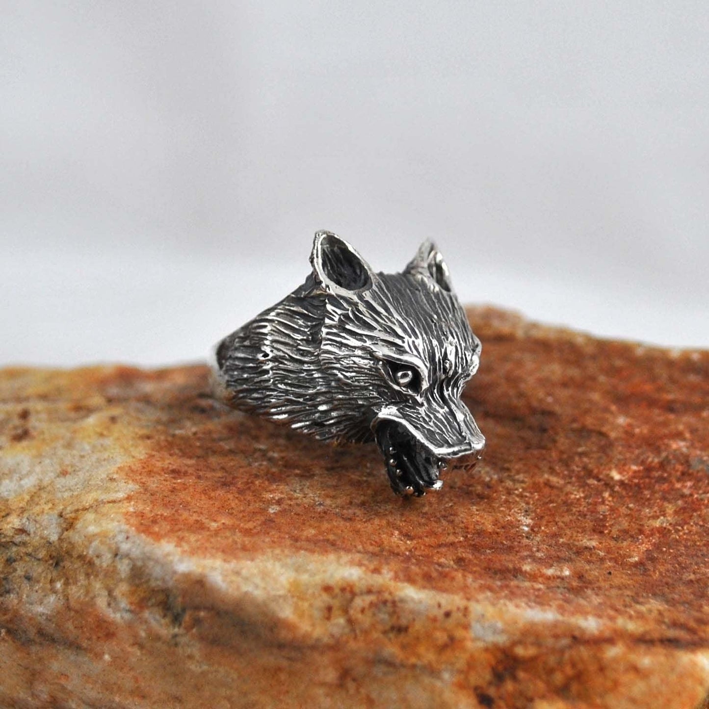 Animal Wolf Silver Ring Size 11 - SAR Gems